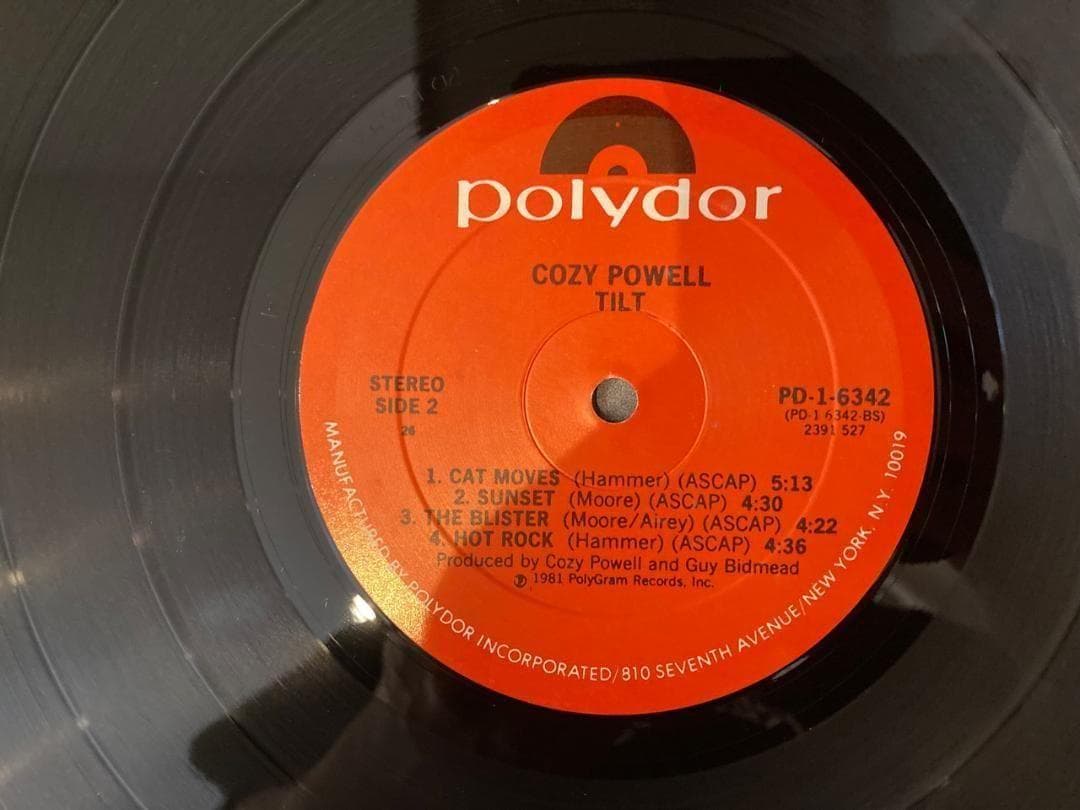 Cozy Powell Tilt Vinyl LP 1981 USA Pressing Jeff Beck Gary Moore Rock