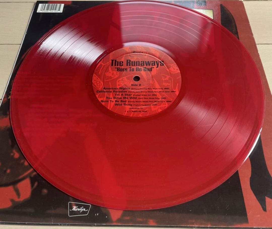 The Runaways Born To Be Bad Vinyl LP Red Colored Vinyl 1975 Demos Kim Fowley