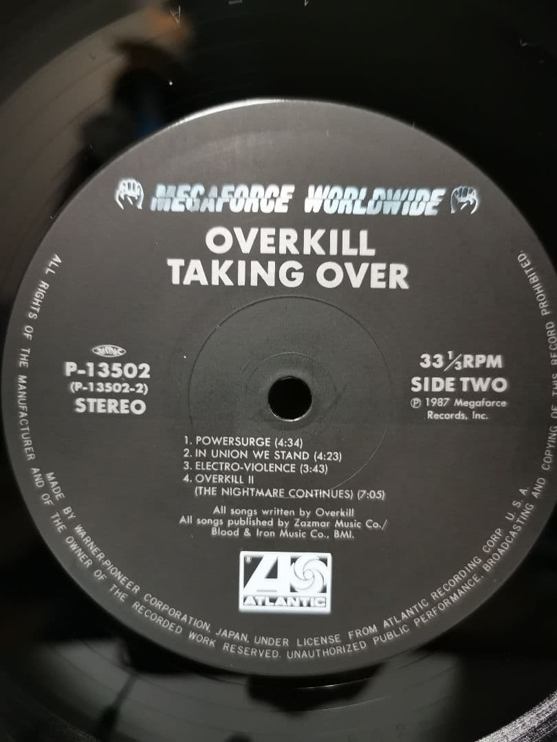 Overkill - Taking Over LP Japan Pressing w/ Obi Thrash Metal Record