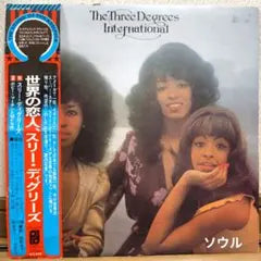 The Three Degrees - International LP Vinyl Record Japan Pressing w/ Obi & Poster