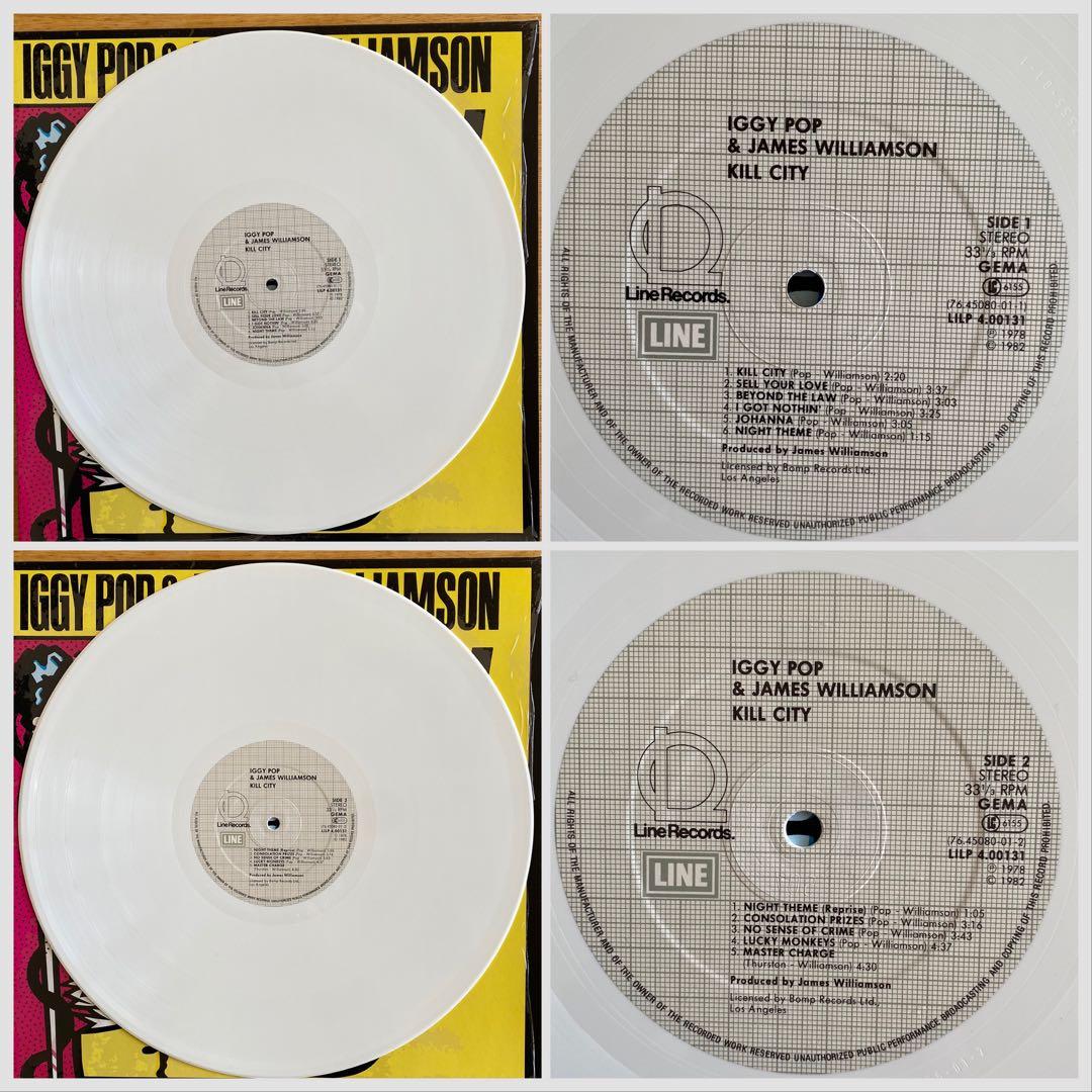 Iggy Pop & James Williamson - Kill City LP White Vinyl Record Punk Rock