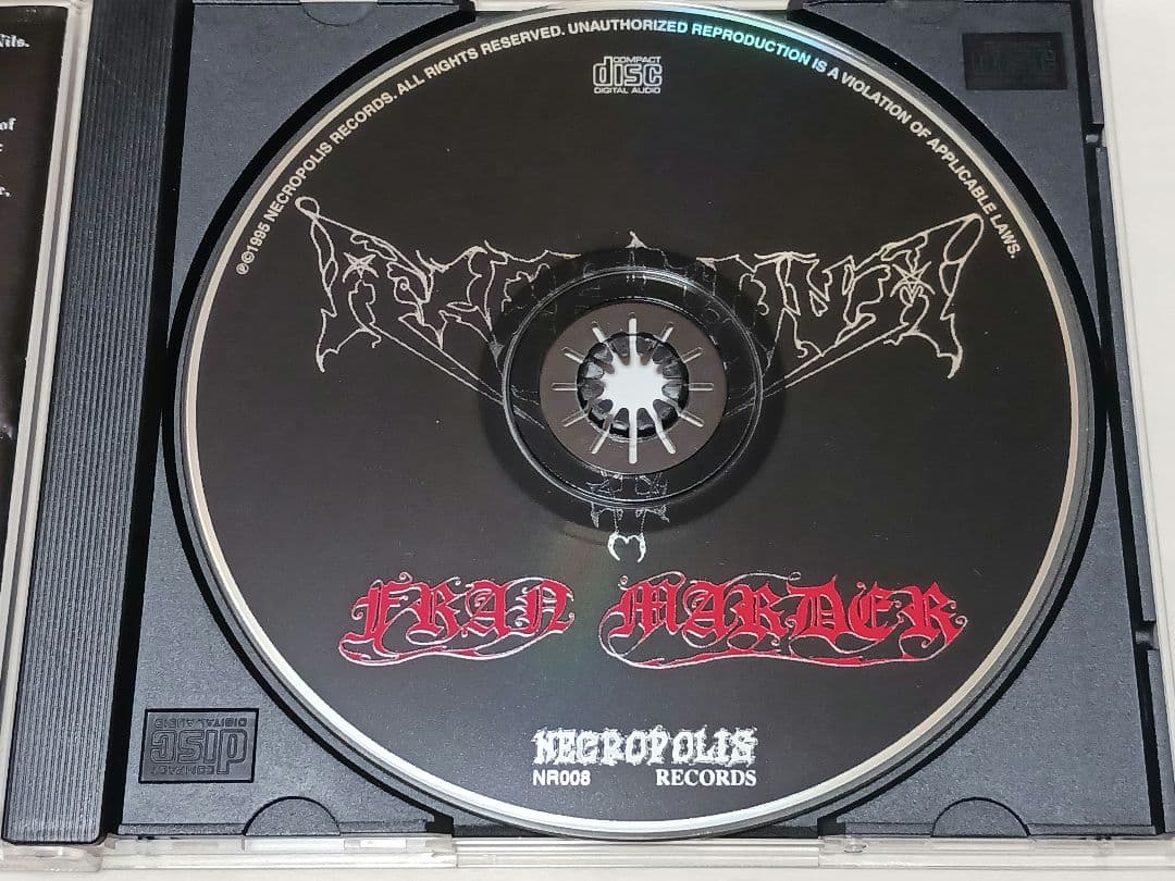 Arckanum Fran Marder CD Necropolis 1995 Original Limited 1000 Copies Black Metal
