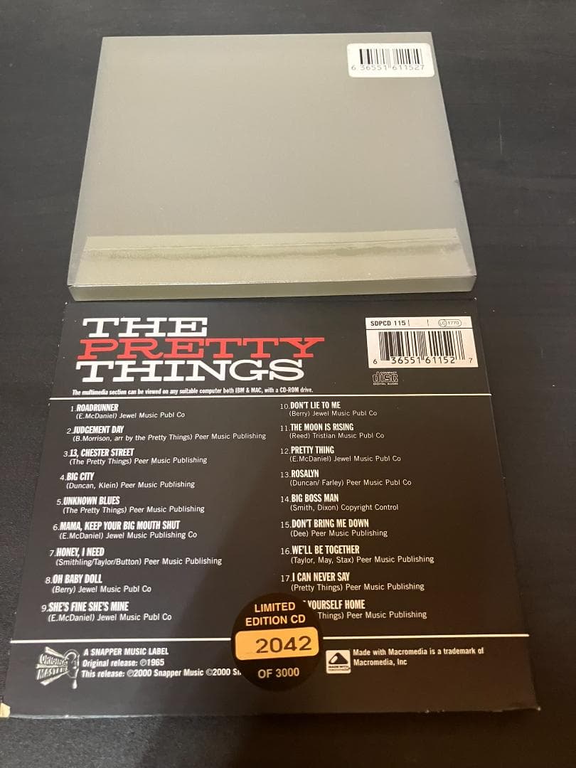 The Pretty Things - S/T (1st Album) Limited Edition Gold CD 2000 Snapper Music