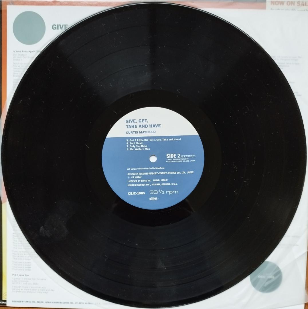 Curtis Mayfield - Give, Get, Take And Have LP Japan Reissue w/ Obi Soul