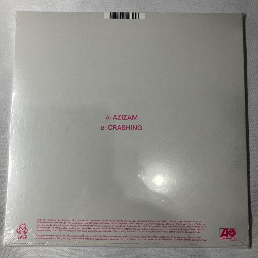 Ed Sheeran AZIZAM 7" White Vinyl Single Ltd Edition + Crashing Sealed