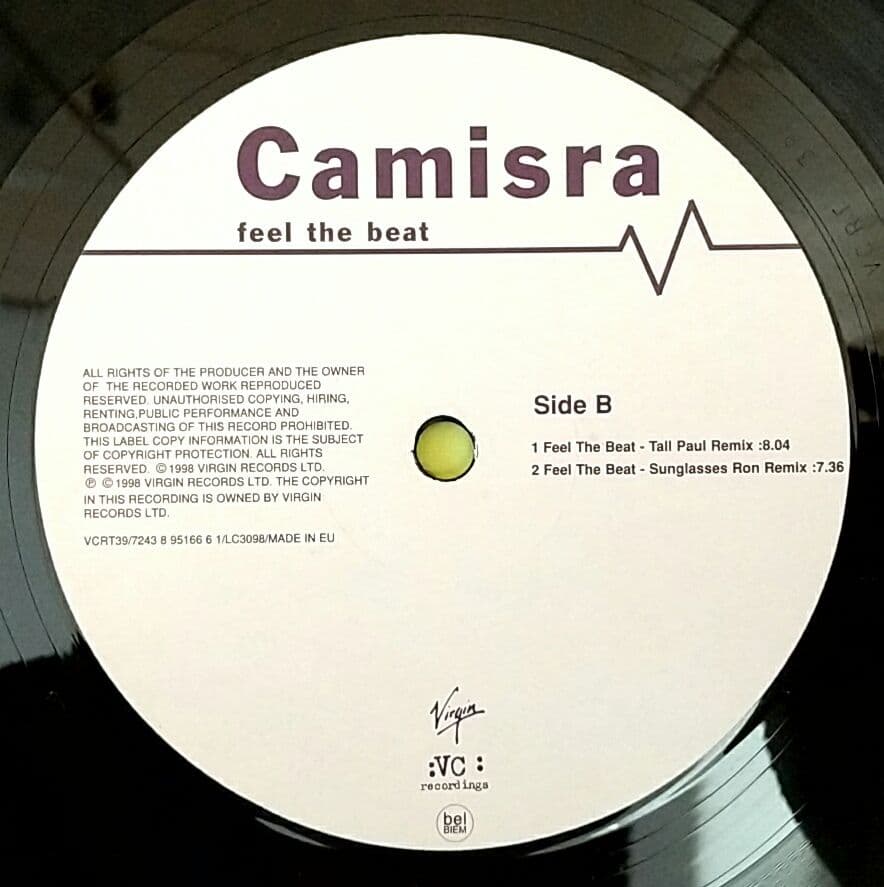 Camisra - Feel The Beat 12" Vinyl Single (1998 Club Classic)