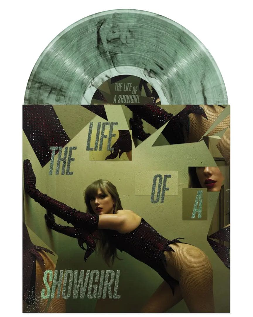 Taylor Swift The Life Of A Showgirl Limited Edition Green Marble Vinyl Record LP