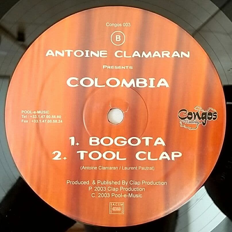 Antoine Clamaran - Colombia 12" Vinyl EP, 2003 House Techno Club Record