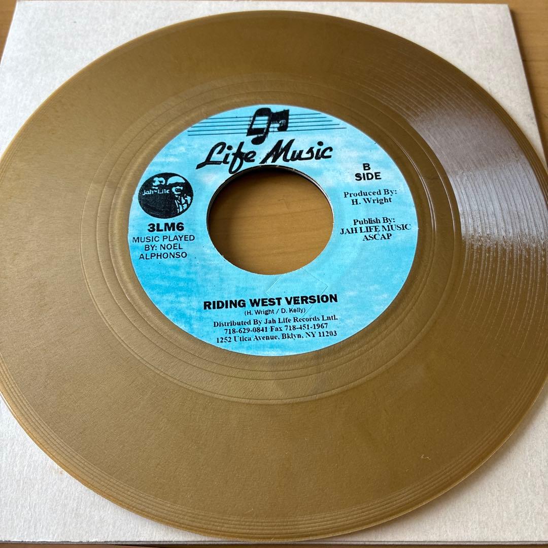 James K. Smith - Riding West 7" Gold Vinyl Reggae Life Music 3LM6 Instrumental