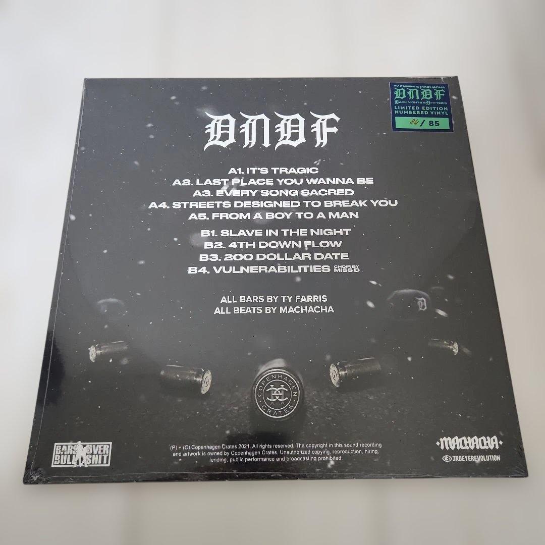 Ty Farris & Machacha - Dark Nights & Fitted's LP Green Galaxy Vinyl Limited #/85