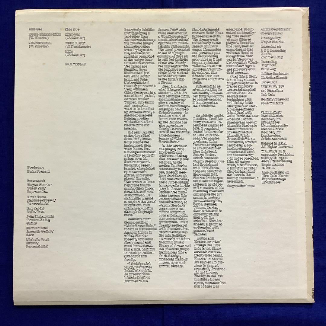 Wayne Shorter - Moto Grosso Feio LP Blue Note Jazz Vinyl USA Pressing 1974