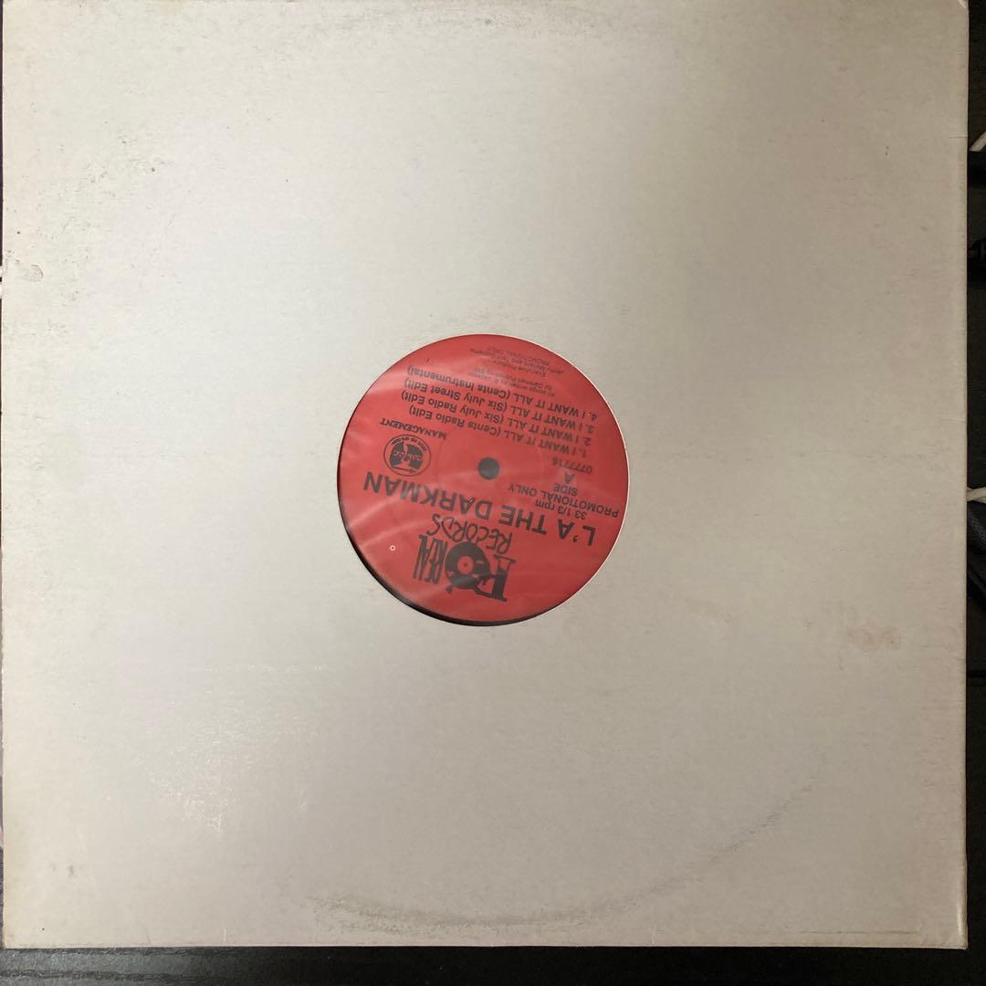 L'A The Darkman - I Want It All 12" Vinyl Promo Wu-Tang Clan Related Hip Hop