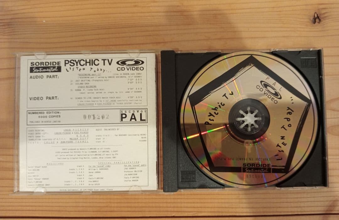Psychic TV - Listen Today... CD Video, Limited Edition, Numbered 001202, Rare