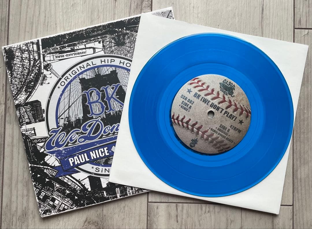Paul Nice ft. Masta Ace - BK (We Don't Play) 7" Blue Vinyl Hip Hop Single