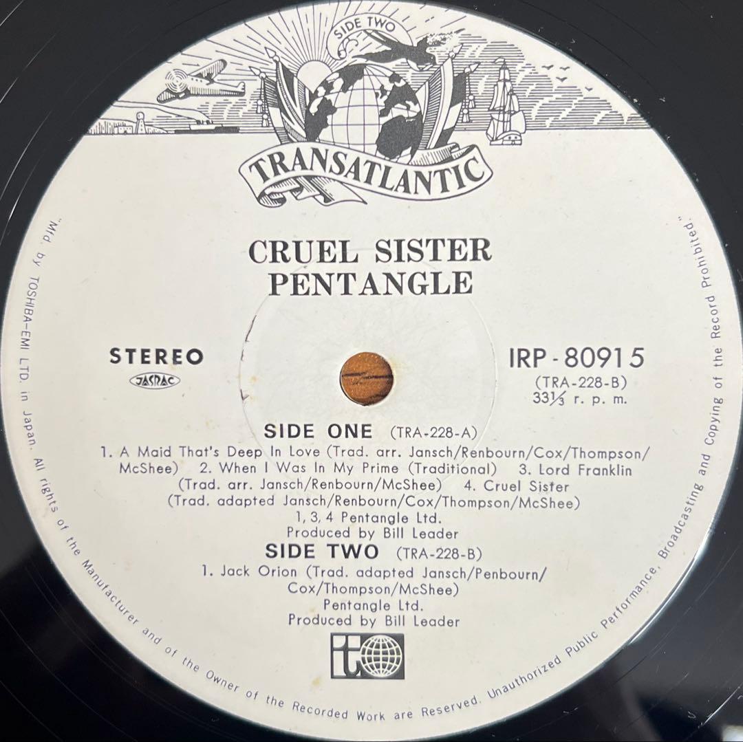 Pentangle - Cruel Sister LP Japan Original Pressing Folk Rock Vinyl w/ Obi