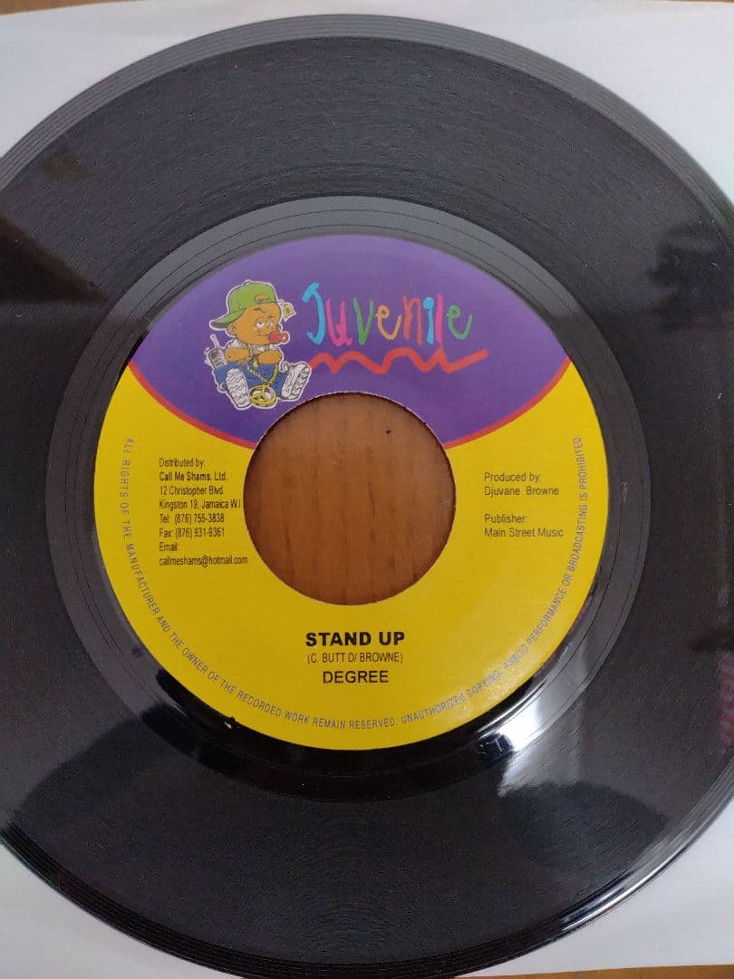 DEGREE Stand Up 7-Inch Single Juvenile Records Jamaica Dancehall Vinyl