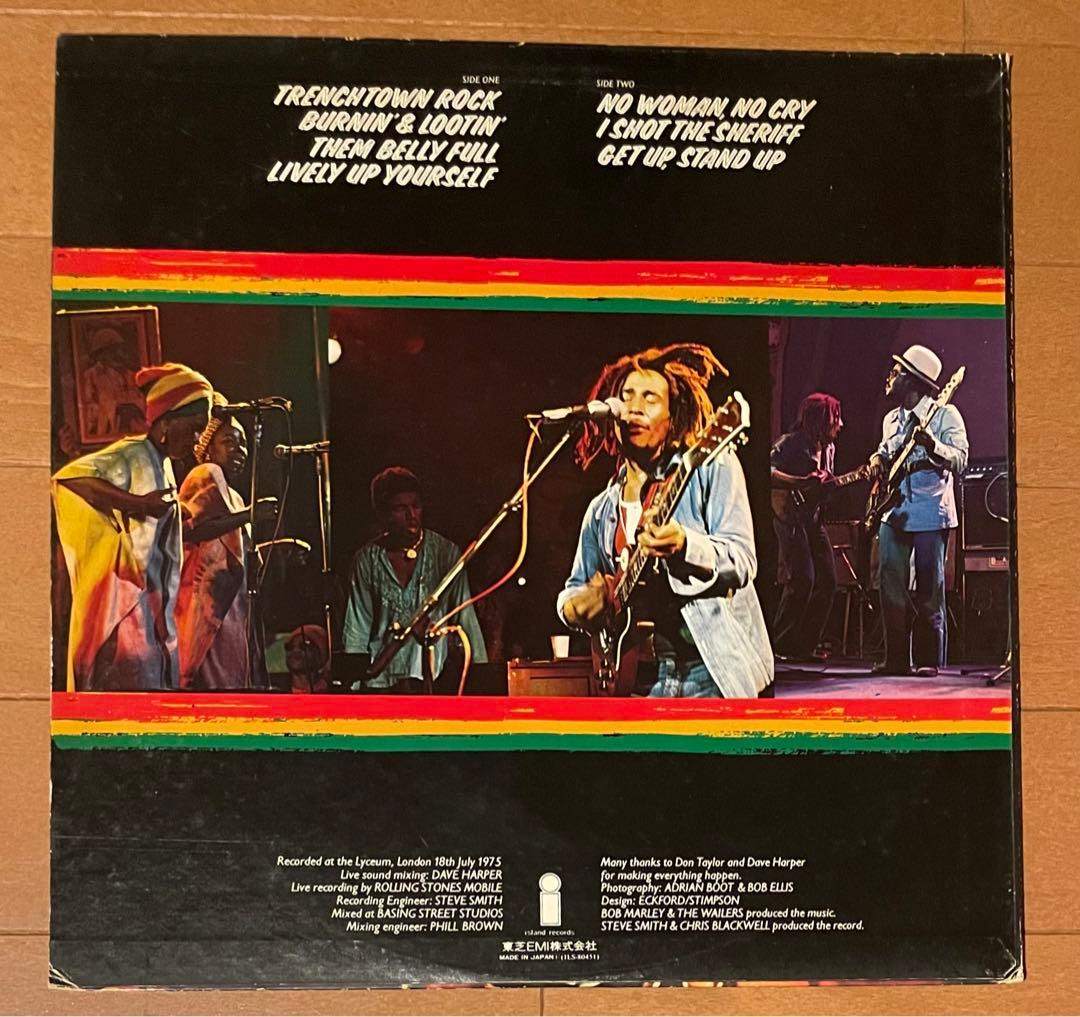 Bob Marley & The Wailers Live! LP Japan Pressing Vinyl Record ILS-80451