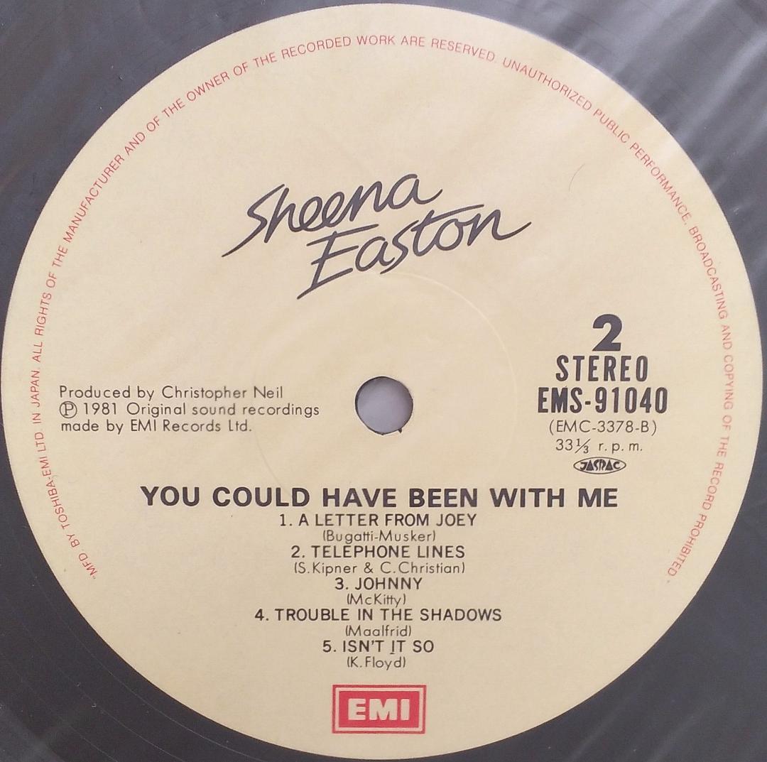 Sheena Easton - You Could Have Been With Me - Japan Vinyl LP + Obi 1981 Pop
