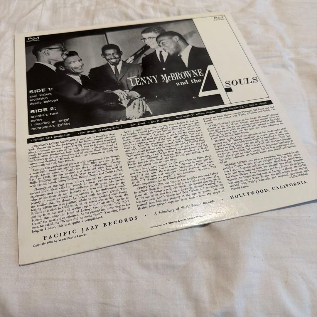 Lenny McBrowne and the 4 Souls LP Japan Toshiba EMI Pacific Jazz Series PJ-0001