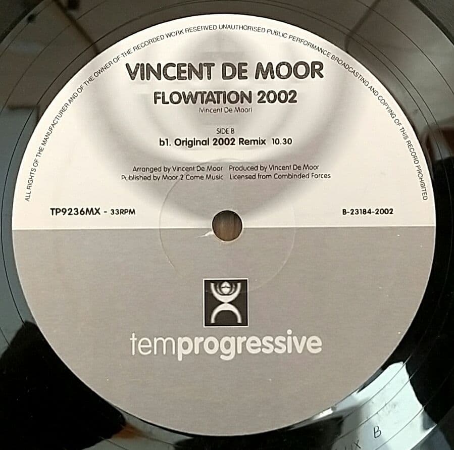 Vincent De Moor - Flowtation 2002 12" Vinyl Electronic Progressive Trance