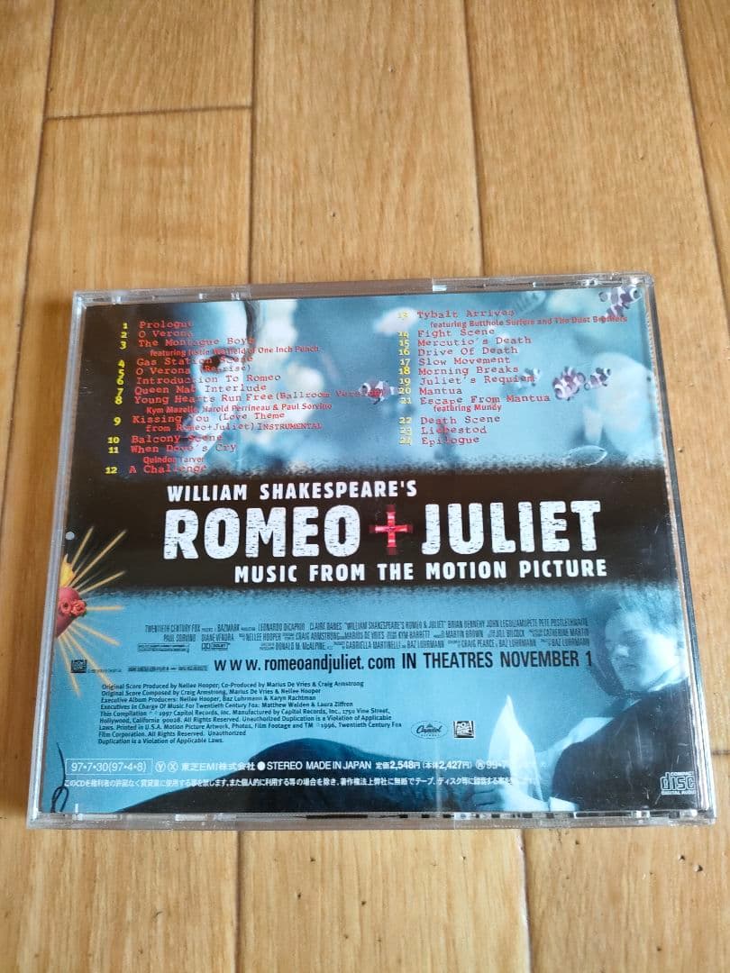 William Shakespeare's Romeo + Juliet Volume 2 Soundtrack CD Japan Press 1997