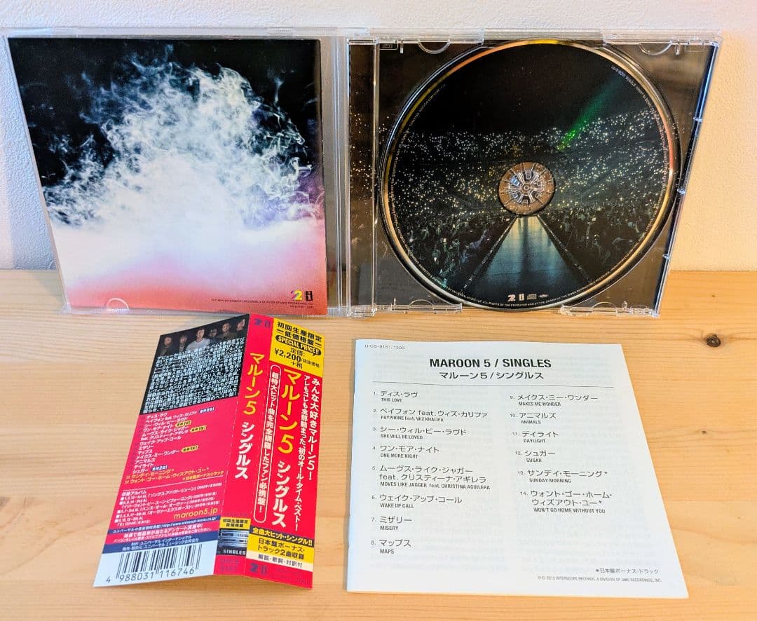 MAROON 5 Singles Japan CD 2015 Limited Edition with OBI Strip Bonus Tracks