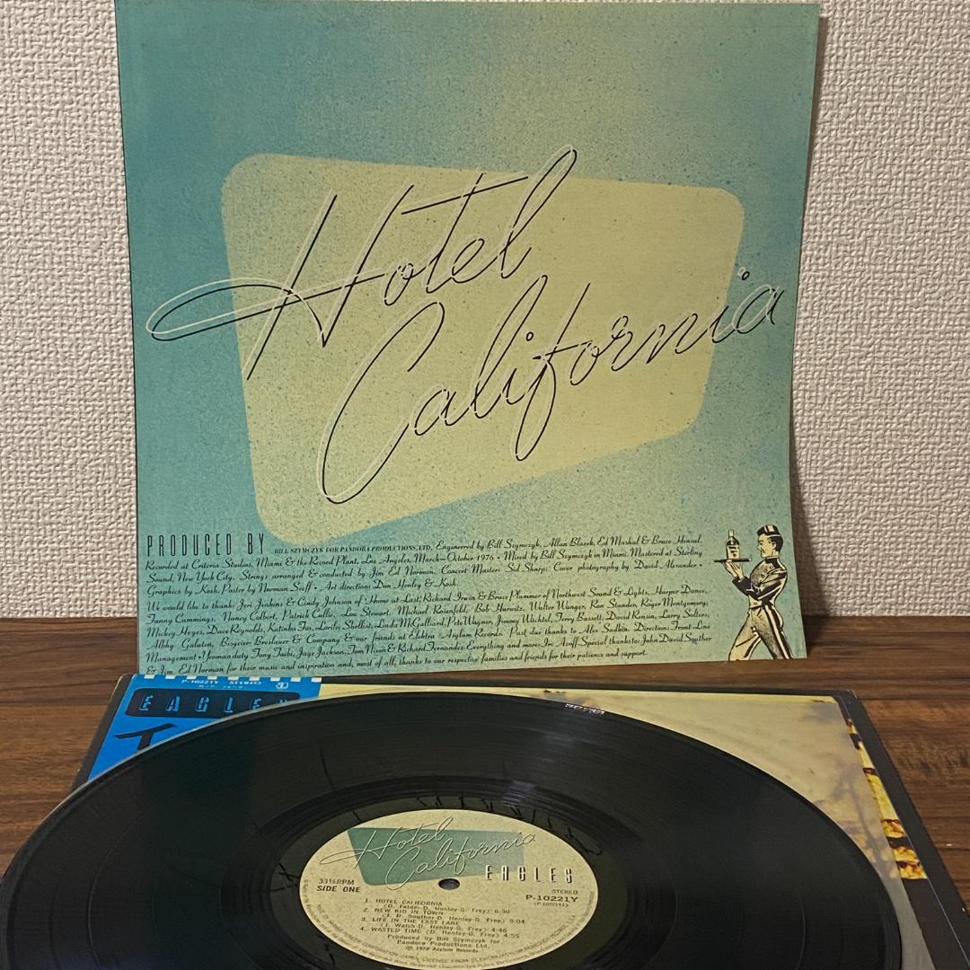 Eagles Hotel California Japan LP P-10221Y Obi Poster Included Rock Vinyl