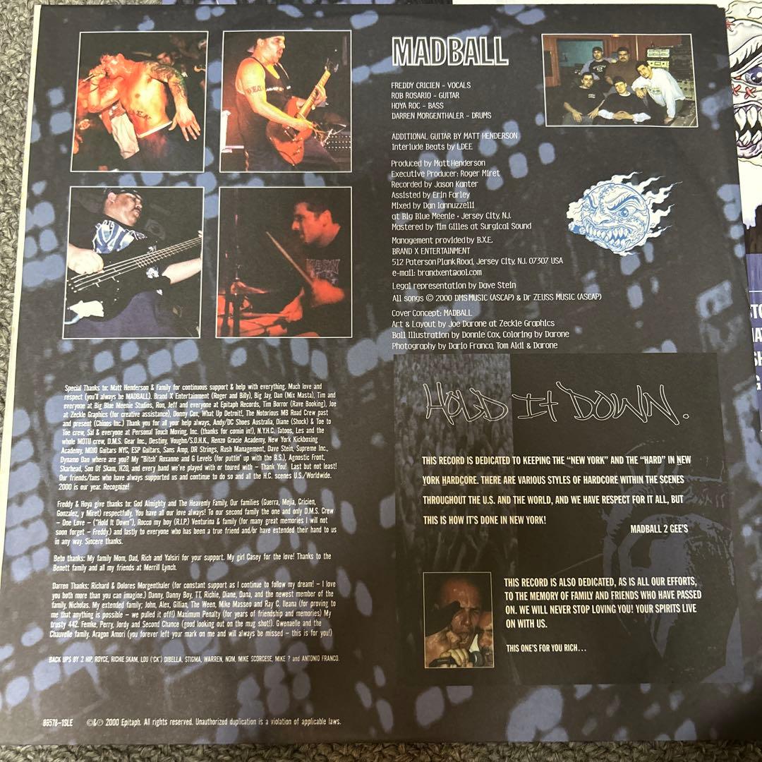 Madball Hold It Down LP 2000 US Original Pressing Epitaph Records NYHC