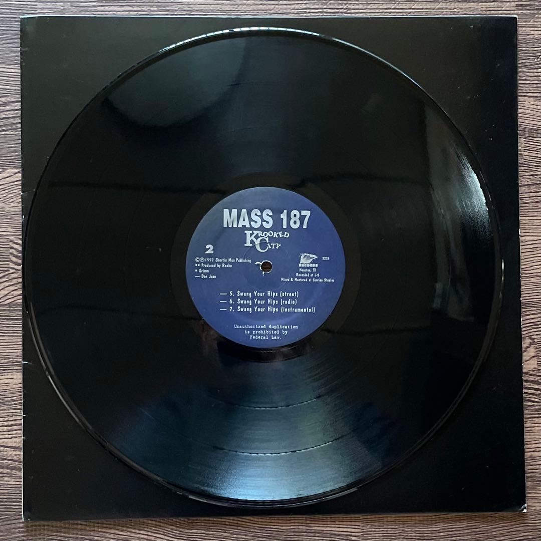 Mass 187 - Krooked City 12" Vinyl Houston Gangsta Rap Hip Hop 1997