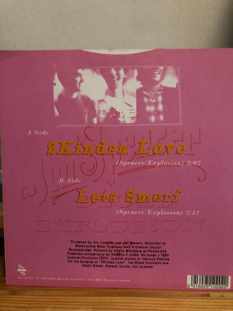 Blues Explosion - 2Kinda Love 7" Pink Vinyl Single - 1996 Garage Rock Mute