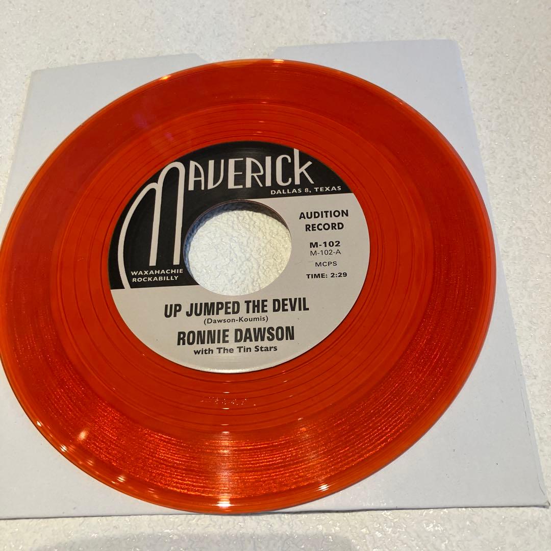 Ronnie Dawson - Up Jumped The Devil / Mean Hangover Blues 7" Red Vinyl Maverick