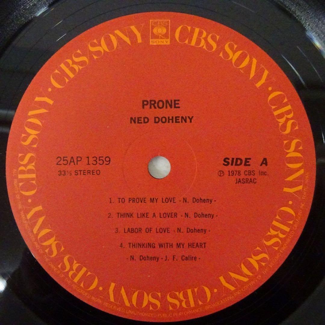 Ned Doheny - Prone Vinyl LP 1978 Japan CBS/Sony 25AP 1359 AOR City Pop Obi