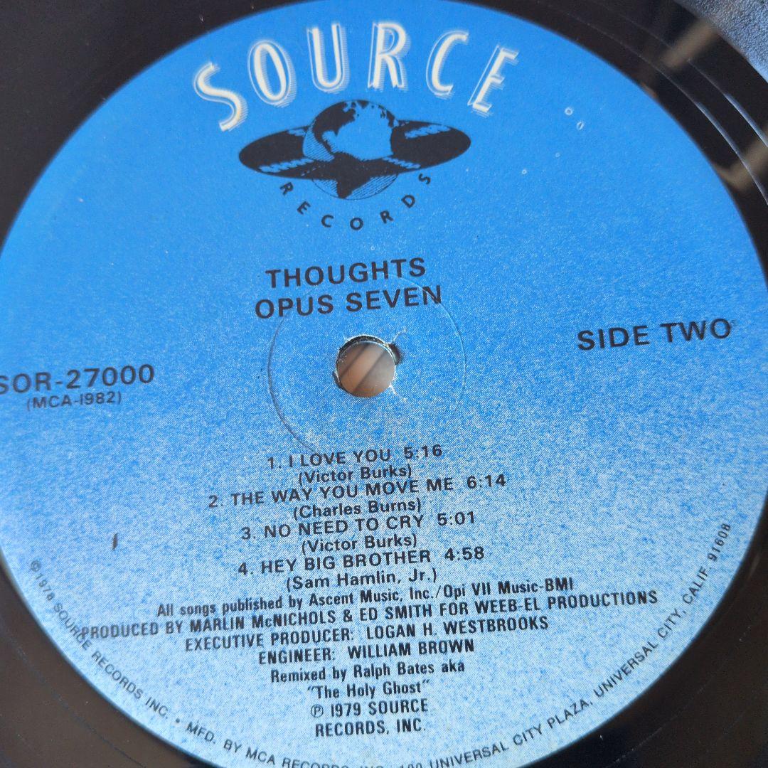 Opus 7 - Thoughts... Vinyl LP 1979 Soul Funk Rare Groove Source Records