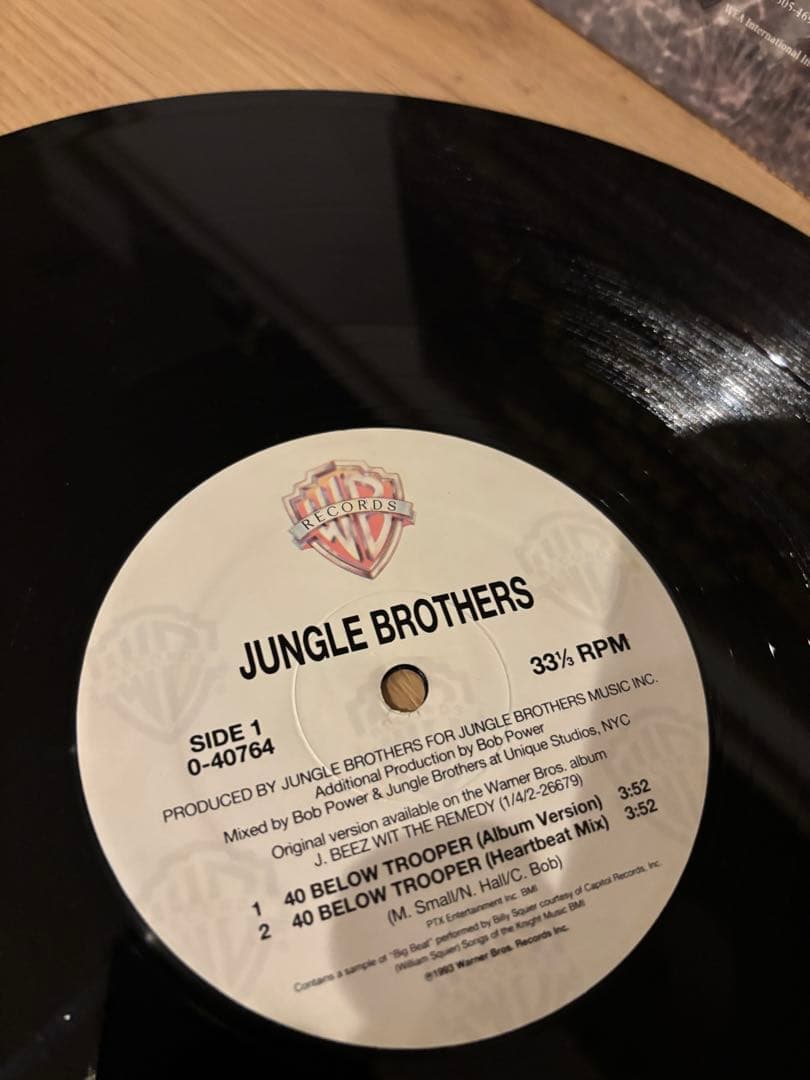 Jungle Brothers - 40 Below Trooper 12" Vinyl 1993 US Original Hip Hop Native Ton