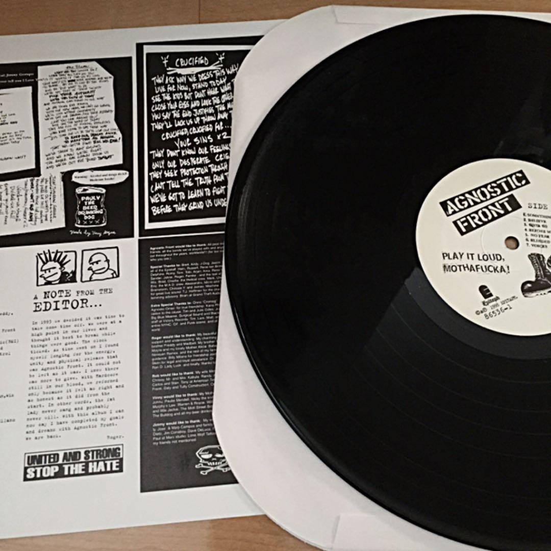 Agnostic Front - Something's Gotta Give Vinyl LP 1998 Hardcore Punk Epitaph