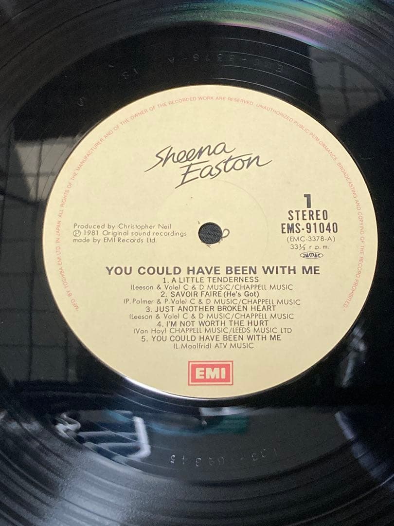 Sheena Easton You Could Have Been With Me LP Japan Original w/Obi Lyric Sheet