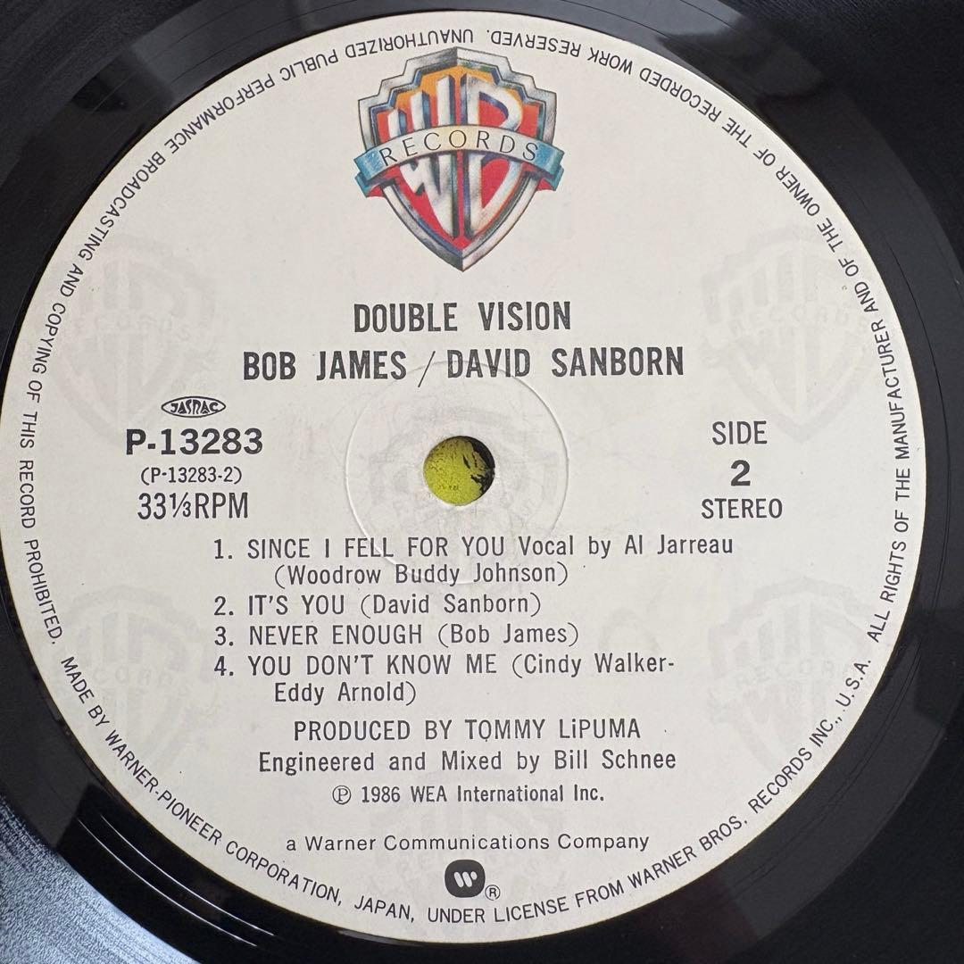 Bob James & David Sanborn - Double Vision LP Japan 1986 Jazz Fusion w/ Obi