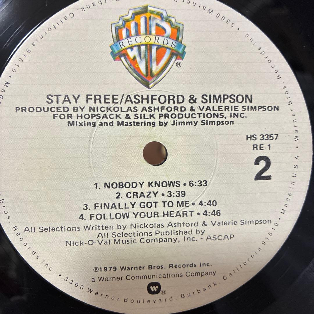 Ashford & Simpson - Stay Free LP Vinyl Record 1979 Disco Soul Funk