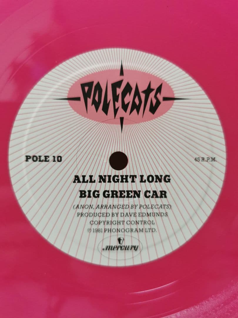 The Polecats - John I'm Only Dancing - Rare 10" Pink Vinyl EP (POLE 10) UK 1981