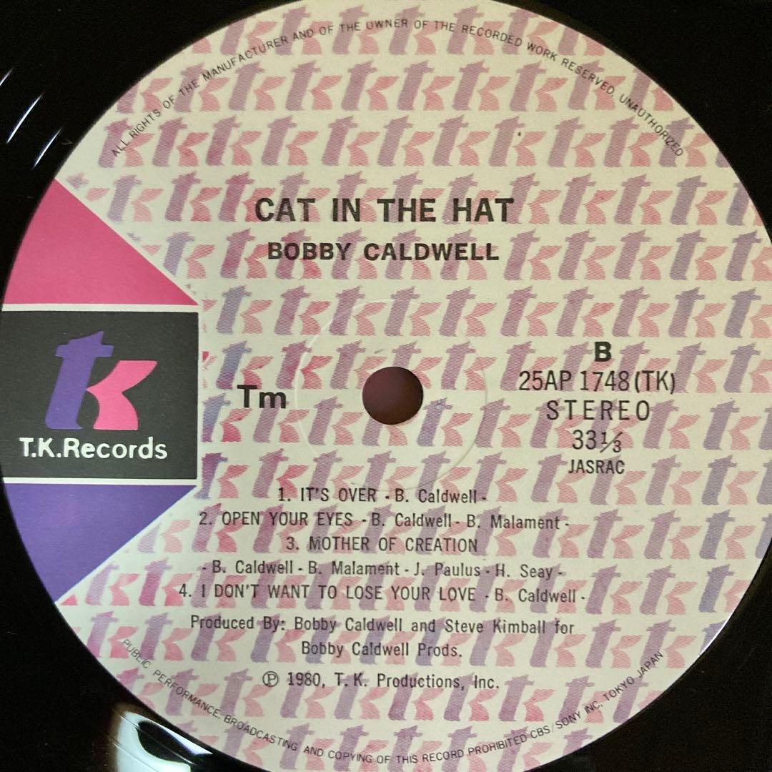 Bobby Caldwell Cat In The Hat 1980 Japan Vinyl LP 25AP 1748 City Pop Soul