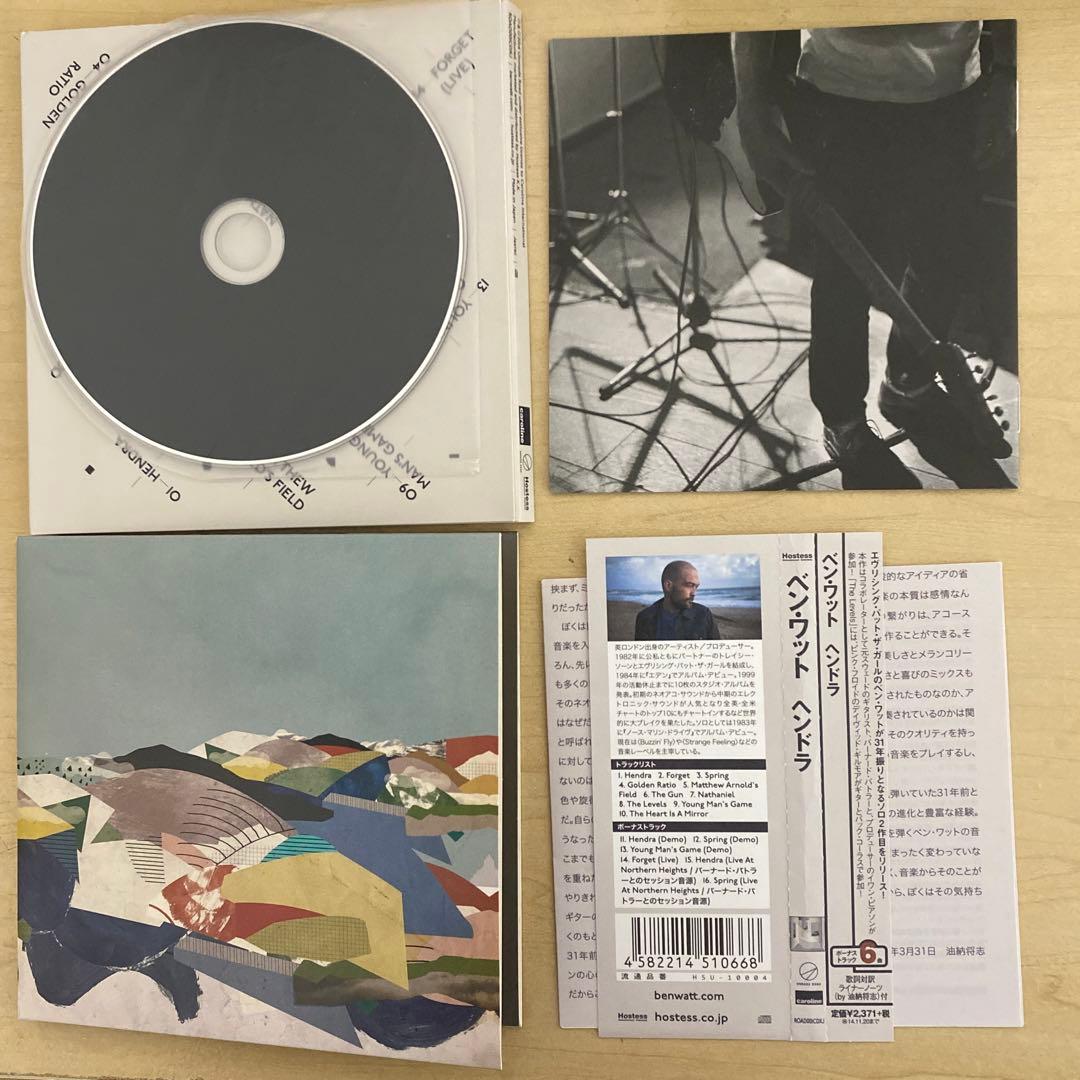 Ben Watt - Hendra CD Japan Press with OBI 2014 Limited Digipak Bonus Tracks