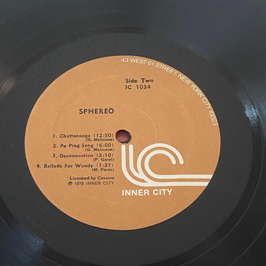 Spheroe - S.T. Vinyl LP 1978 Inner City Records Jazz Rock France