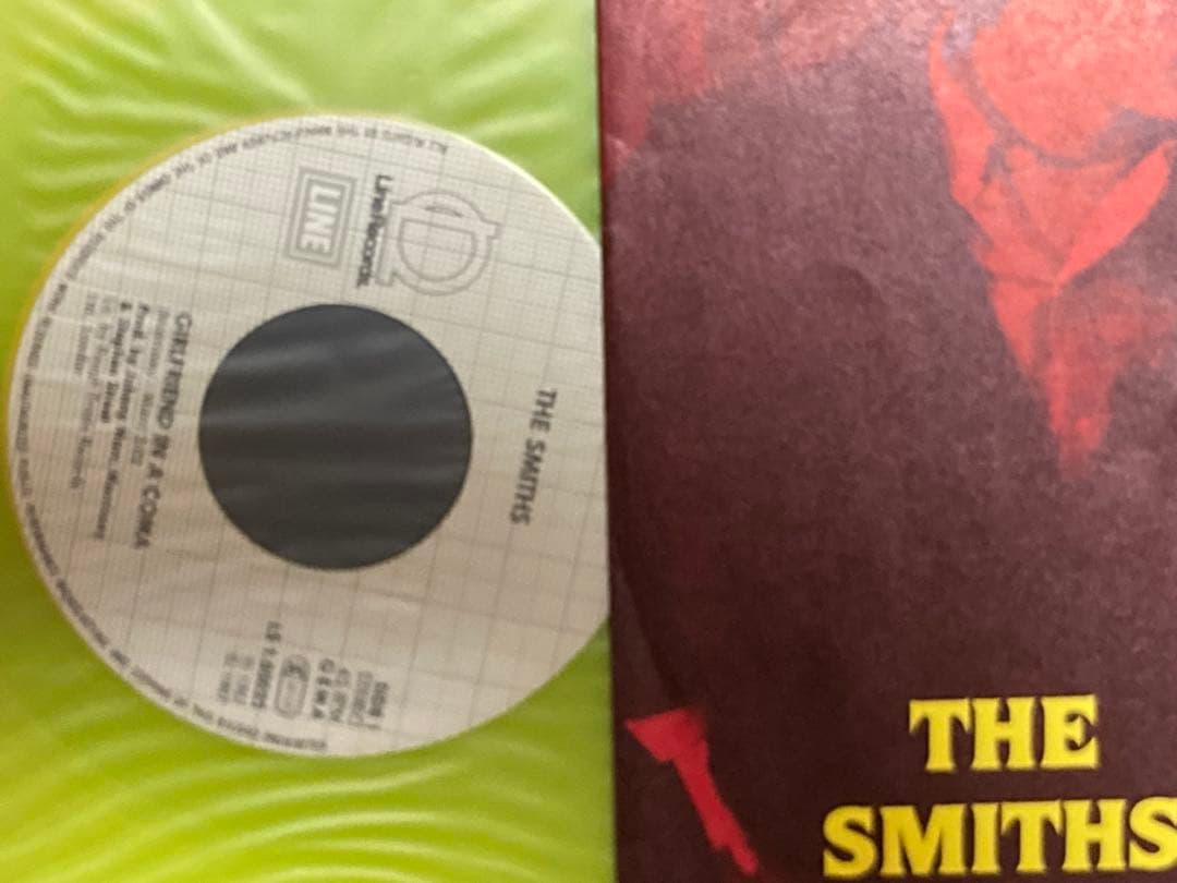The Smiths Girlfriend In A Coma 7" Neon Green Vinyl Single German Line Records
