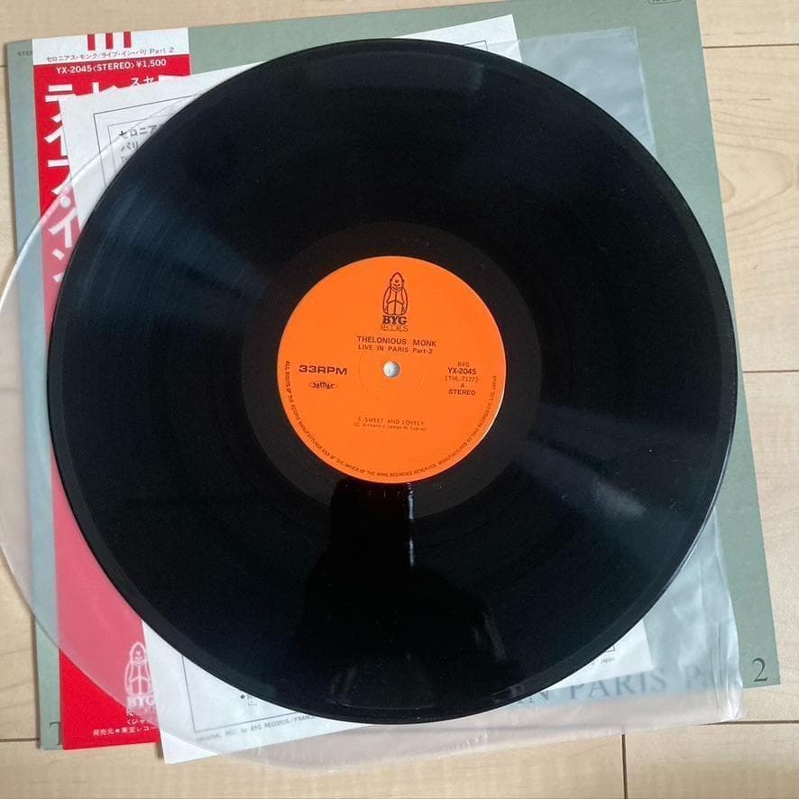 Thelonious Monk - Live In Paris Part 2 LP Japan Vinyl Jazz Record w/ Obi