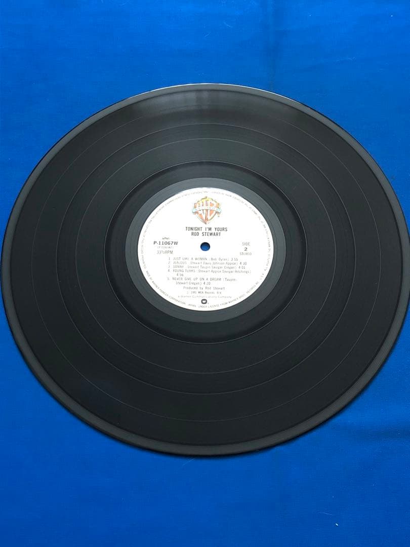 Rod Stewart Tonight I'm Yours Vinyl LP Record Japan P-11067W w/ Obi & Lyric Shee