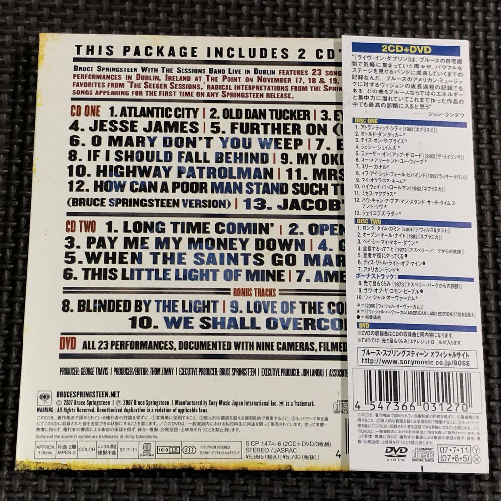 Bruce Springsteen Live Dublin CD Set 3 Discs Near Mint Bruce with Sessions Band | Japansoundstore