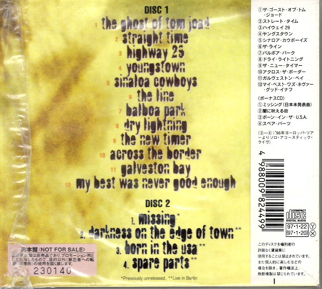 Bruce Springsteen Ghost of Tom Joad Limited 2-CD Set Japan Tour Commemoration Us | Japansoundstore