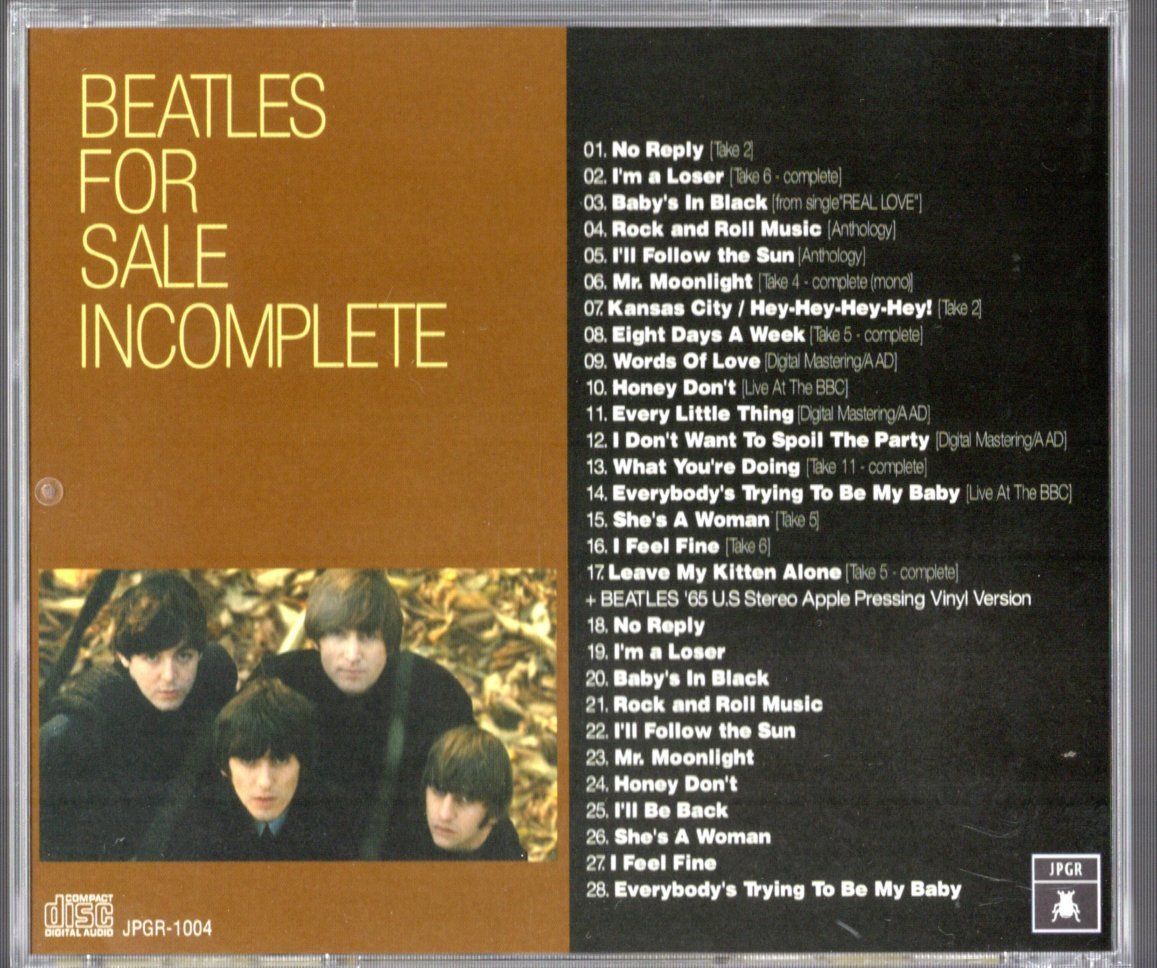 Beatles CD & DVD Limited Edition BEATLES FOR SALE INCOMPLETE 2011 Used | Japansoundstore