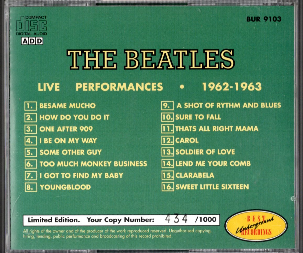 Beatles 4CD Live Performances 1962-64 Japan & Italy Vintage Used | Japansoundstore
