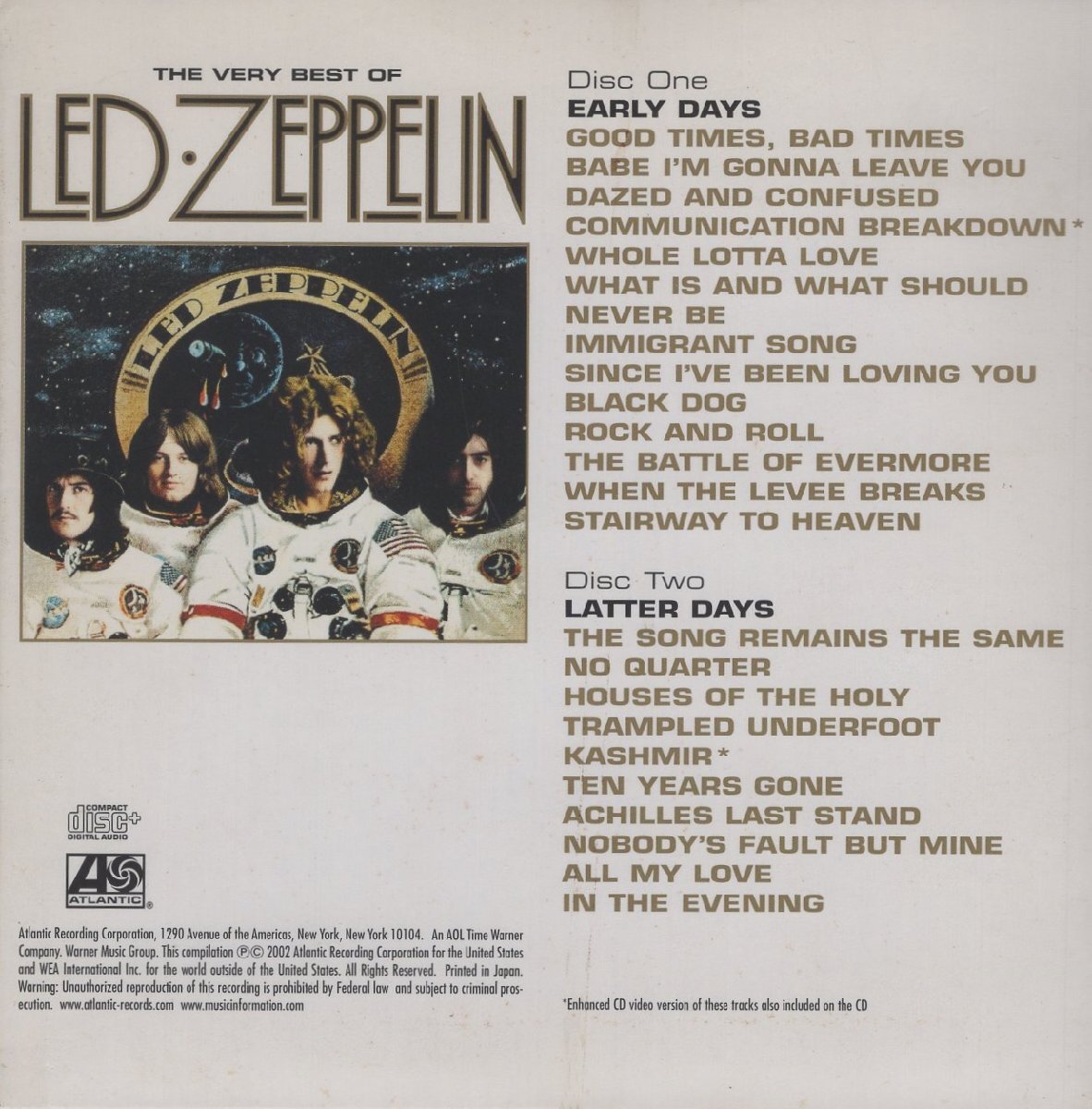 Led Zeppelin The Very Best of Led Zeppelin 2CD Limited Paper Jacket 2003 Used | Japansoundstore